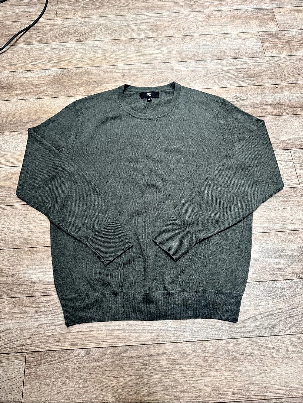 Banana Republic Men’s Italian Merino Crew-Neck Sweater Green Medium